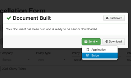 Easily download, print, email, or e-sign generated documents